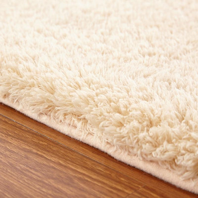 Hoogpolige zachte badmat in beige