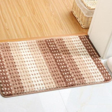 Dikke badmat in bruin en beige