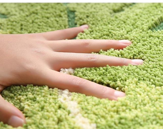 Zachte badmat met een bladeren design