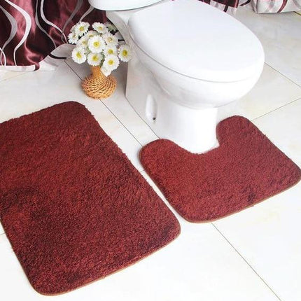 Bordeaux badmat en toiletmat set
