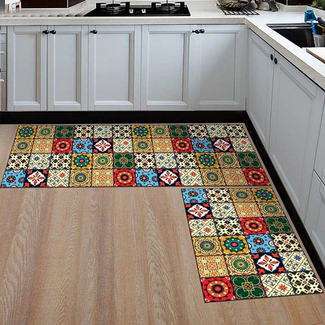 Keukenmat met Portugees cementtegelmotief