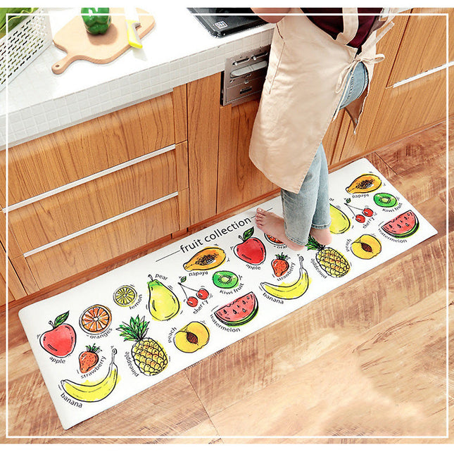 Antislip keukenmat met fruitmotief
