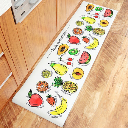Antislip keukenmat met fruitmotief