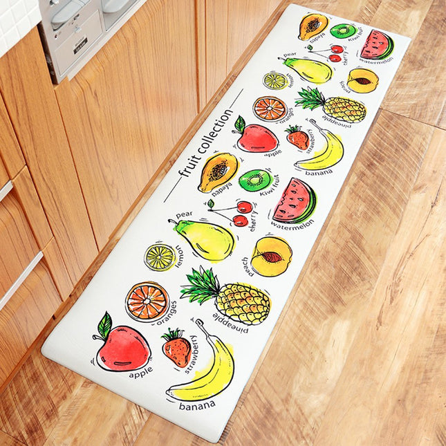 Antislip keukenmat met fruitmotief