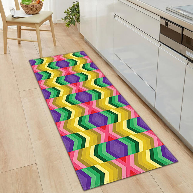 Keukenloper met vrolijk geometrisch patroon