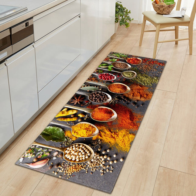 Lange keukenloper met kruiden design