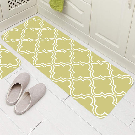 Anijsgroene keukenmat met Marokkaans motief