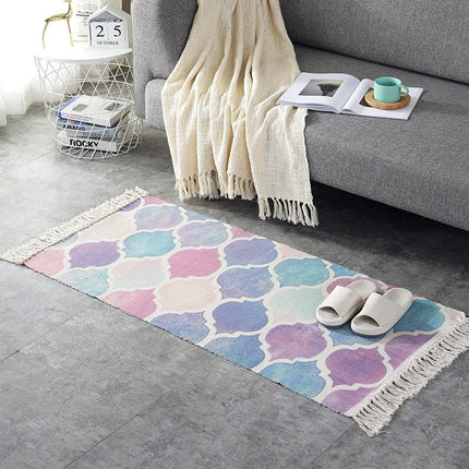 Kleurrijk woonkamer vloerkleed met patroon