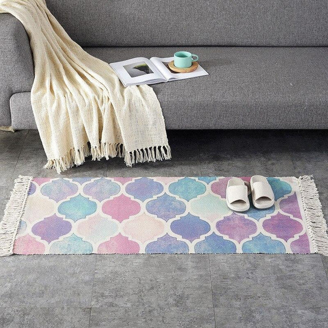 Kleurrijk woonkamer vloerkleed met patroon