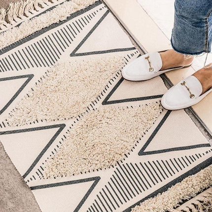 Berberse bedmat met getextureerd design