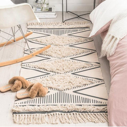 Berberse bedmat met getextureerd design