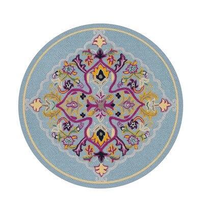 Rond design vloerkleed kleurrijk patroon