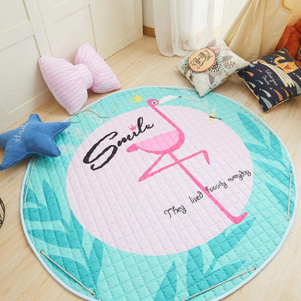 Rond baby speelkleed met flamingo