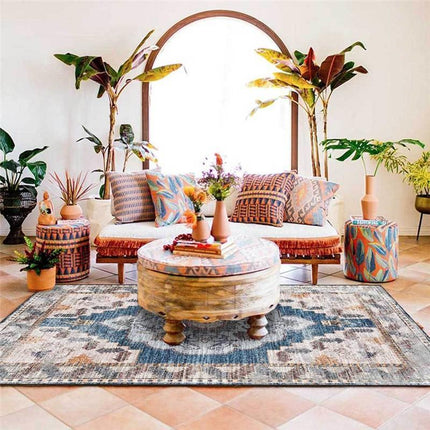 Beige vloerkleed met vintage effect