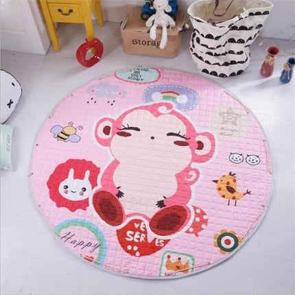 Rond speelkleed baby met aapje
