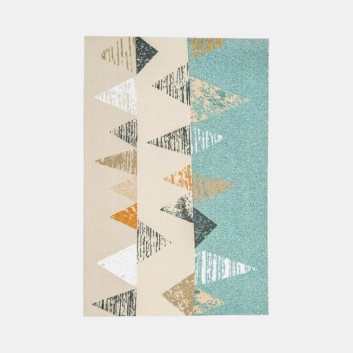 Scandinavisch multicolor vloerkleed met driehoeken