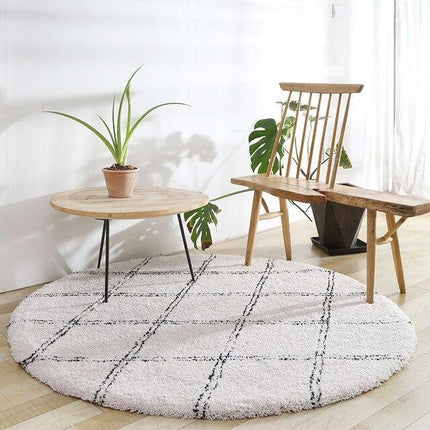 Rond vloerkleed met Berber inspiratie