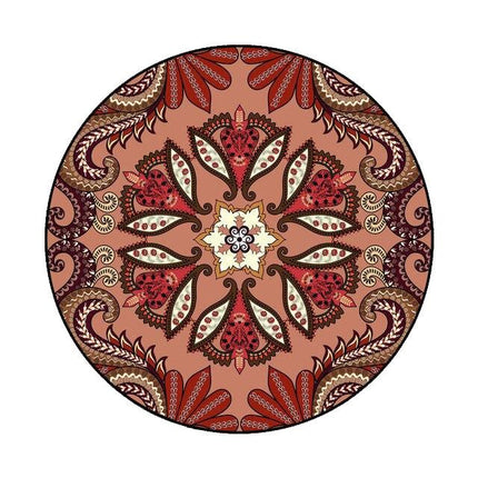 Rond vloerkleed met oosters patroon