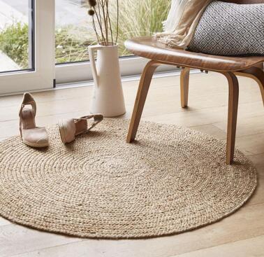 Rond jute vloerkleed 100 cm