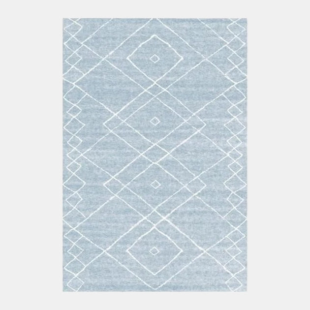 Berbers vloerkleed Scandinavisch design blauw