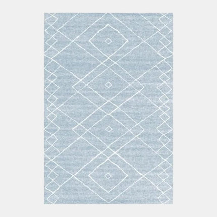 Berbers vloerkleed Scandinavisch design blauw