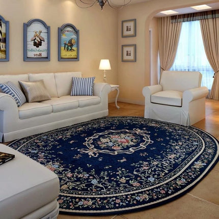 Ovaal vloerkleed met klassiek patroon