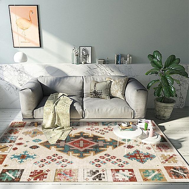 Beige vloerkleed met Marokkaans design