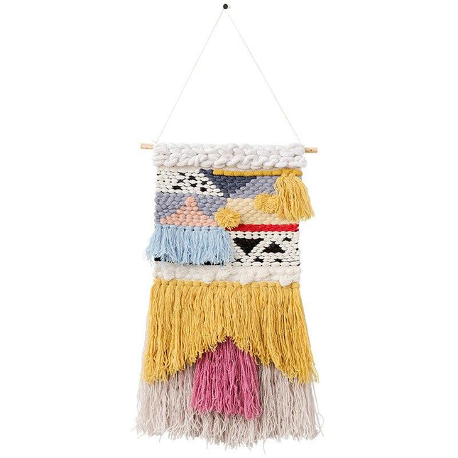 Dik geweven wandkleed met reliëf