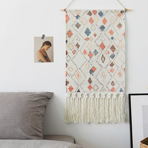 Marokkaans wandkleed met geometrisch patroon