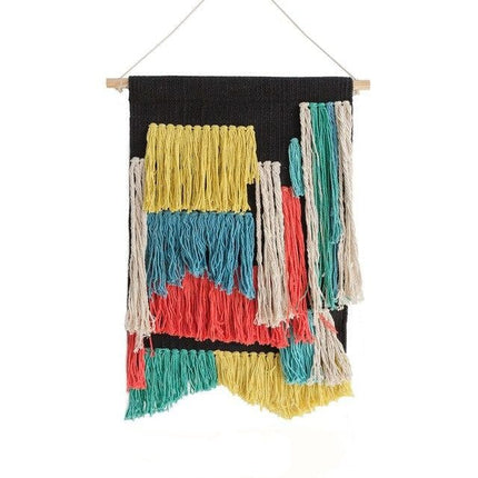 Modern abstract wandkleed met kleur