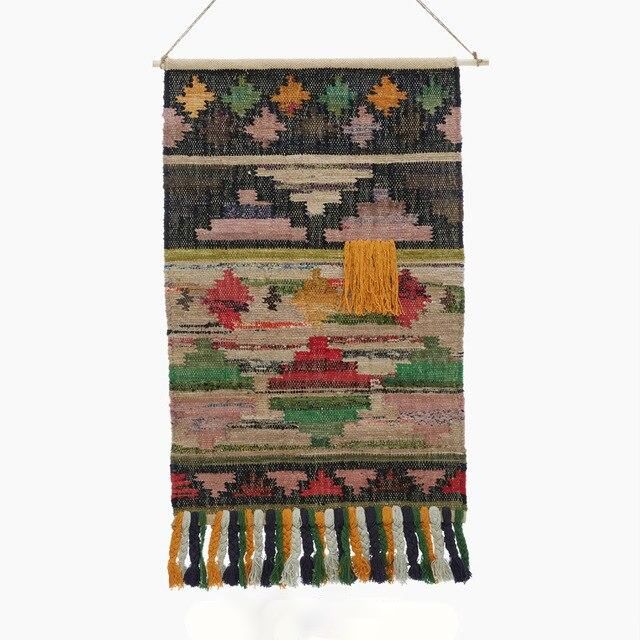 Kleurrijk wandkleed in Kilim stijl