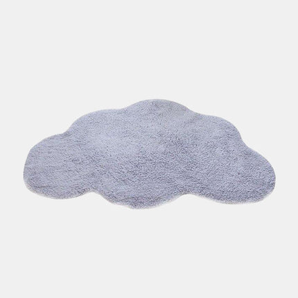 Hoogpolig grijs vloerkleed in wolkvorm