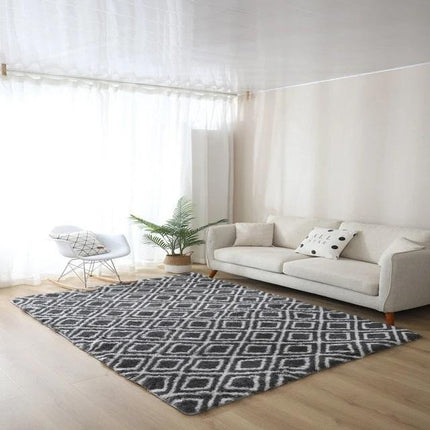Oosters vloerkleed zwart met patroon