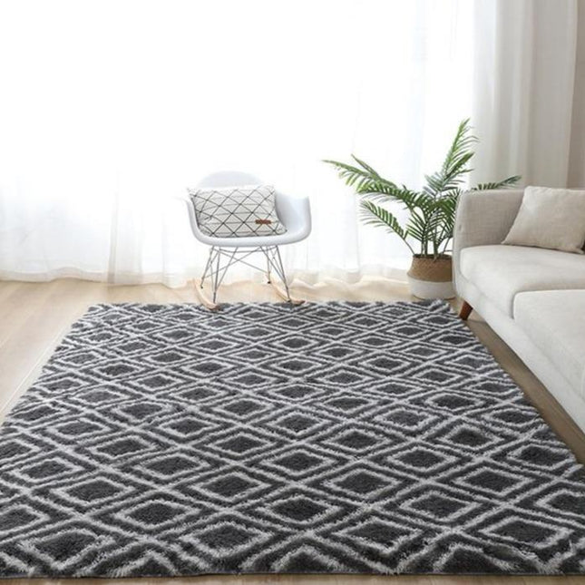 Oosters vloerkleed zwart met patroon