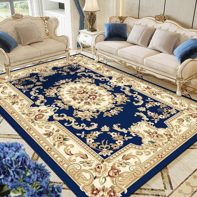 Perzisch vloerkleed blauw en wit