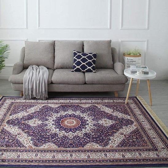 Perzisch vloerkleed in nachtblauw design