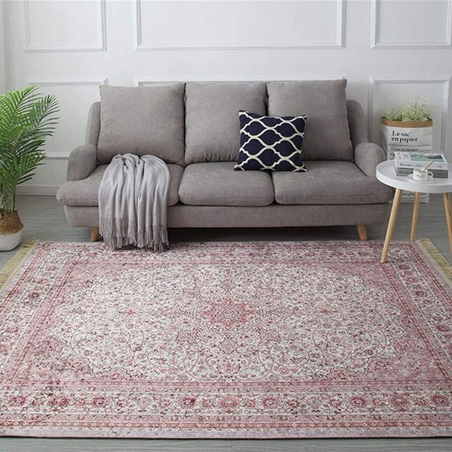 Perzisch vloerkleed met roze details