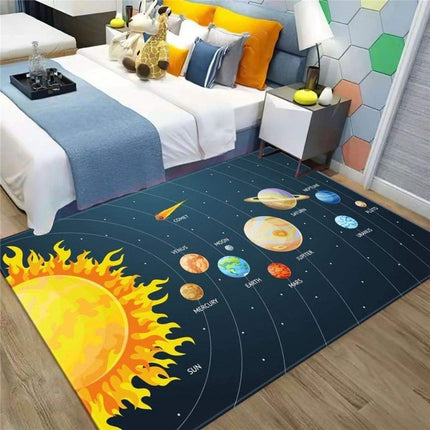Kindervloerkleed met ons zonnestelsel