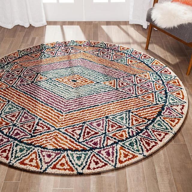 Rond boho chic vloerkleed kleurrijk