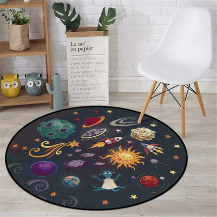 Rond speelkleed met ruimte thema