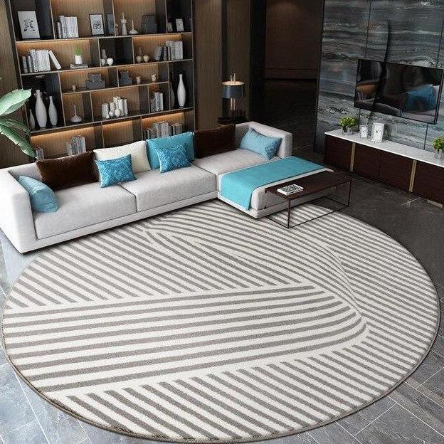 Rond design vloerkleed voor woonkamer