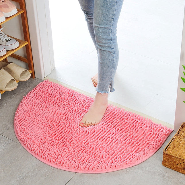 Halfronde badmat voor badkamer roze