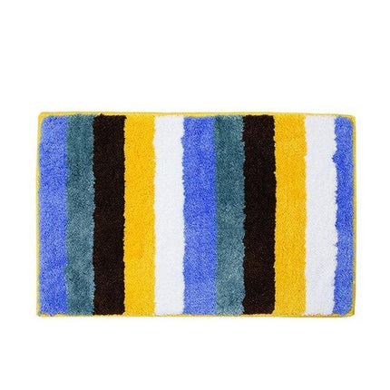 Geel gestreepte badmat voor badkamer