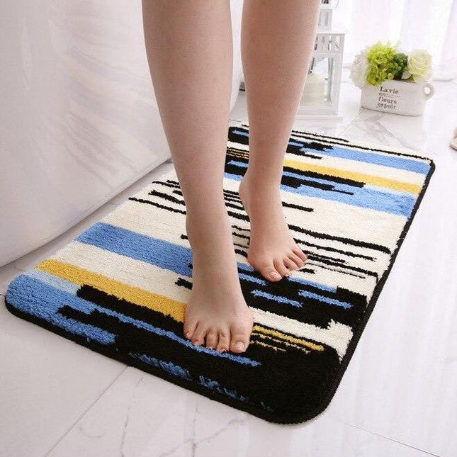 Abstract design badmat zwart wit
