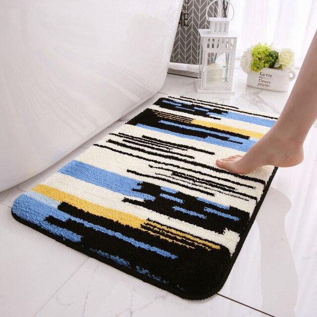 Abstract design badmat zwart wit