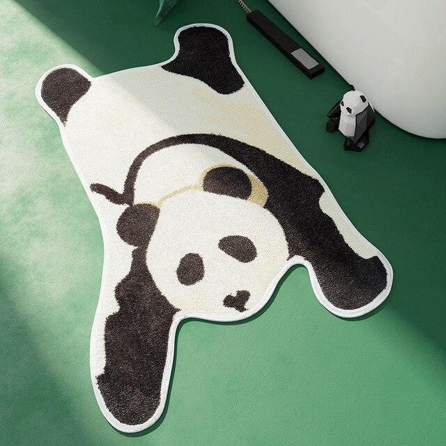 Zachte badmat in leuke panda vorm