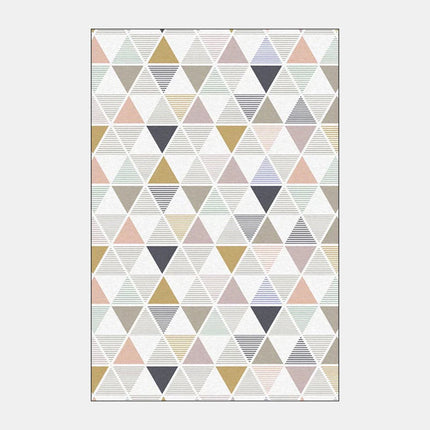 Scandinavisch vloerkleed geometrisch beige tinten