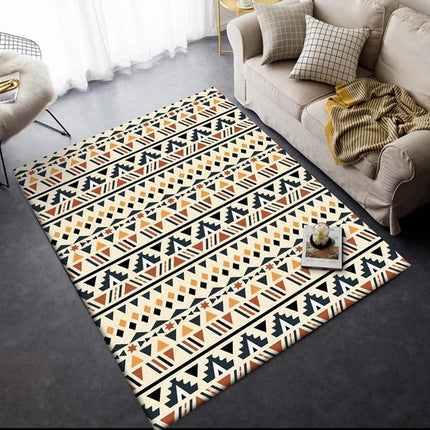 Vloerkleed in geometrische Azteekse stijl