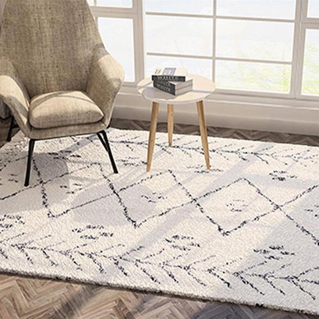 Berbers vloerkleed met ingeweven ruitpatroon