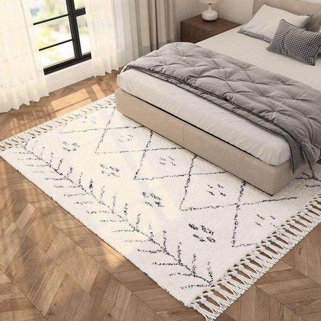 Berbers vloerkleed met ingeweven ruitpatroon